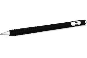 ‎KWMOBILE kwmobile Schutzhülle kompatibel mit Apple Pencil (1. Gen) - Hülle Stift Silikon Case - Schutz Abdeckung Ladeanschluss - Schwarz