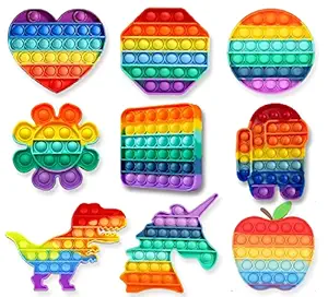 Organix Pop it Toy, Pop It Fidget Toy Set popit Game Stress Relief for Adults, pop its pop it Set Gifts for Girls, Boys, Kids Adults, Poppet for Kids, pop up poppits Toy (Assorted Any 4 Pop up Toys)