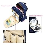 Aosbos Wickelrucksack Wickeltaschen Mutter Rucksäcke inklusive Wickelauflage, Taschenbefestigungssystem für den Kinderwagen, 30 x 43 x 18 cm - 4