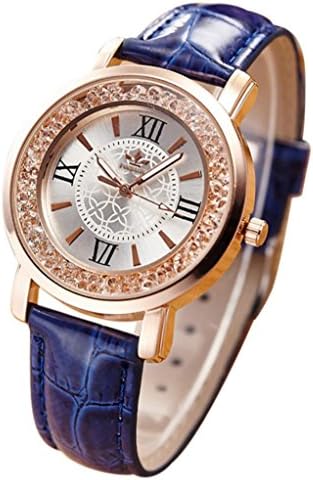 MEIbax Ladies Fashion Quartz Watch Women Rhinestone Leather Casual Dress Women Watch