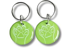 AVYLI Compatible con Sureflap Surefeed Microchip RFID Etiquetas de repuesto para collar, paquete de 2, impermeable, para mascotas sin microchip (verde)