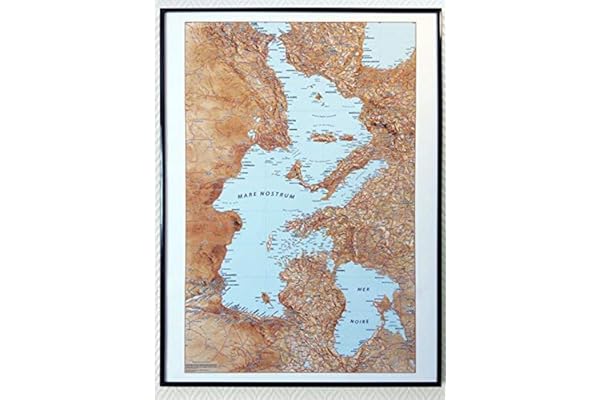 Carte Méditerranée sans frontières 50 x 70 cm