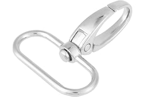 Haosie 20 Piezas Llavero Con Ganchos Giratorios, 32mm Ganchos de Presión Giratorios, Cierres de Bolsa Aleación de Zinc para Anillo de Gatillo Giratorio