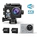 Produktbild Action Cam, WiMiUS Action Camera 4K 16MP 40M Unterwasserkamera Wifi 1080P Actioncam mit 2 Akkus (Q6 Silber)