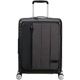 American Tourister Hello Cabin Trolley Case, 55 cm | Grey, Expandable Hardcase, 55H x 40W x 22D cm, 39/45 L, 2.8 kg, with TSA