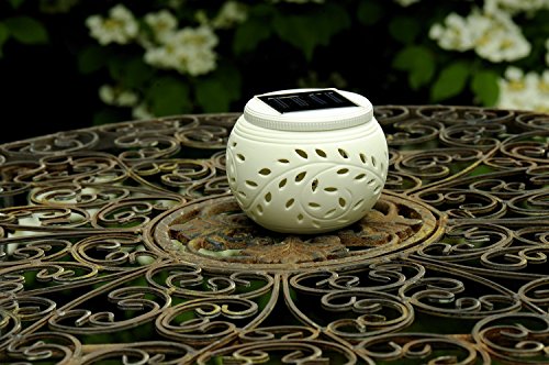 Xcellent Global Solarlichter verändernde LED Lampfe für den Garten, die Terrasse, Party, Outdoor und als Innendekoration, Nachtlampe, Kommt zusammen mit 4 extra LED Bernsteingelb Teelicht M-LD033 - 4