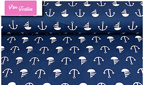 Erstklassiger Baumwollstoff 0,5lfm, 100% Baumwolle, modische Muster, Breite 160cm – Anker Neu