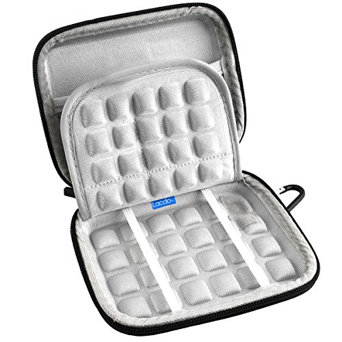 Lacdo (TM), Hartschale, wasserdicht, stoßfest, EVA-Hülle/Kameratasche für Western Digital WD My Passport Studio Ultra Slim Essential WD Elements Portable SE Festplatte, 500 GB, 1 TB, 2, TB, USB 3.0) für Mac Portabl 6.35 cm externe Festplatte mit automatische Sicherung blau - 4