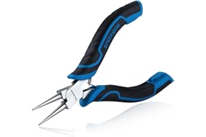 SPEEDWOX 12,7 cm Rundzange für Schmuckherstellung, Mini-Drahtschlaufenzange, ultrapräzise, runde Nase, mit konischen und nicht verzerrten Backen für Drahtwickelung, Biegeringe und Bastelarbeiten