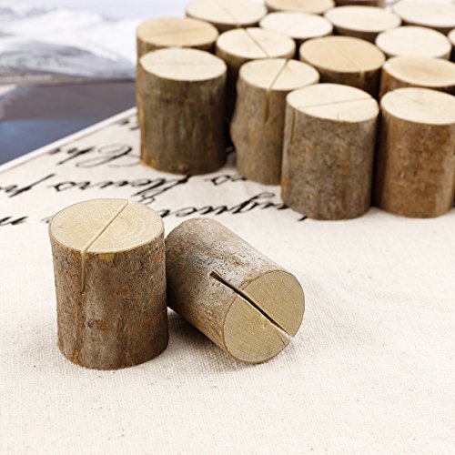 50 x Holz Holzsteg Kartenhalter Platzkarte Tischkartenhalter Namesschild Fotohalter Hochzeit Deko - 6