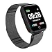 Produktbild Azorex Smartwatch Sport Uhr Smart Uhr Fitness Tracker Armband Intelligente Multifunktion IP67 Uhr Damen Herren mit Schrittzähler Schlaftracker Kompatibel für IOS Android Metall Band Schwarzes Q8NE-MT