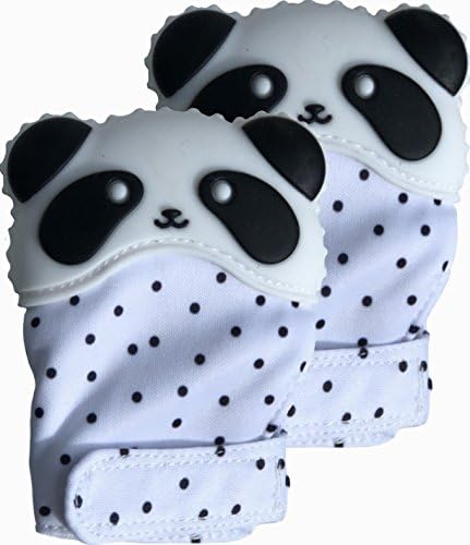 NEW Baby Teething Mittens 2 pack - BPA and phthalate free - Soothes Teething Babies - Soft Food Grade Silicone Teether Glove - Ideal Gift For New Mums, Parents