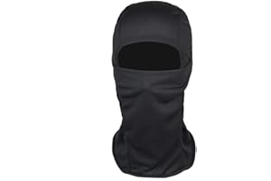 Lolypot Passamontagna Maschera Tessuto Sottile e Traspirante, Ideale per Moto, Ciclismo, Corsa Outdoor Balaclava, Sci Snowboard Bici Mask Prova di Vento per Inverno (Nero)