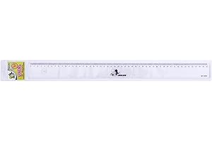JOLLY Standard Ruler 50cm Clear Sturdy Plastic School Drawing Trade Show Craft Ideal for Technique Work Lessons Long Lines