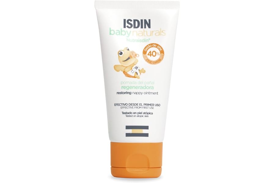 ISDIN Nutraisdin Baby Naturals Pomada del Pañal Regeneradora, Crema que Protege y Regenera la Piel Sensibilizada de bebé, con