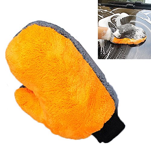 Preisvergleich Produktbild DUBENS Premium Mikrofaser-Auto-Wasch-Handschuh aus Extrem saugstarker und Weicher Microfaser - Schwamm zur makellosen Autoreinigung und Ein optimaler Felgenreiniger