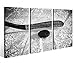 Produktbild Leinwandbild 3 Tlg. Eishockey Scheibe Puck Sport Spiel Leinwand Bild Bilder Holz fertig gerahmt 9R744, 3 tlg BxH:120x80cm (3Stk 40x 80cm)
