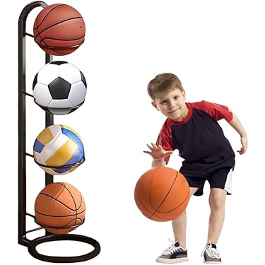 Portapalle Per Garage Con Ruote - Organizza Palloni Da Basket, Calcio E Pallavolo - Foto 4