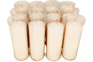 ASGRADO Velón Santo, Velón, Velas Litúrgicas. (9cm 12Undades, Blanco)