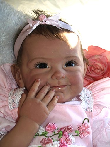 22'' 55CM Silicone Lifelike Reborn Baby Doll Newborn Dolls Cute Smiling Baby Gift Free Magnet Pacifier Dummy