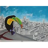 Acryl Bild auf Leinwand (Keilrahmen) Urbanisierung - 120 x 90 cm