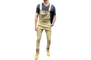 Pejihota Tuta da uomo in denim Saltorina nera Tuta alla moda Lettere Abbigliamento da lavoro regolabile Tuta slim fit con tasche