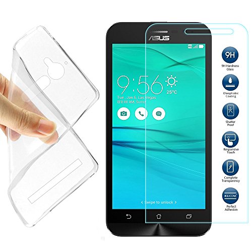 Asus ZenFone GO ZB500KL Cover - MYLB  2 in 1  Slim TPU funda carcasa case   9H vidrio templado de la pel  cula del protector de pantalla para Asus ZenFone GO ZB500KL