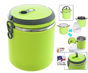 Thermos Alimenti Acciaio Inox 0,75L - Doppia Parete, Tenuta Temperatura 8h, Nero