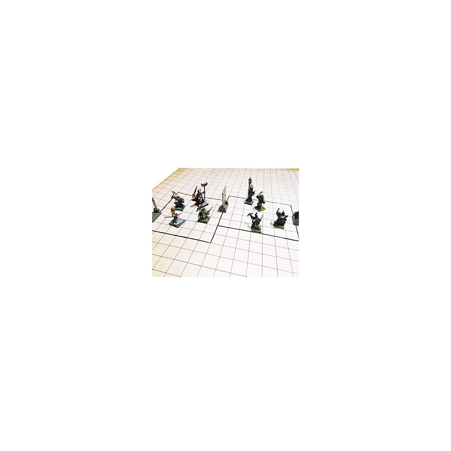 Dungeon Grid Game Mat | IMPRESCINDIBLE Accesorio Para Juegos De Rol Batallas Juegos De Mesa Compatible Con Dd Pathfinder Y Warhammer Reutilizable Durable Y Portatil
