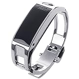 SODIAL(R) Smart Armband Bluetooth Armbanduhr Handy fuer iOS Android iPhone Samsung Unterstuetzung Anrufer ID, Gesundheit Pedometer (Silber)