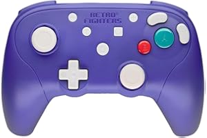 AONELAS Retro Fighters BattlerGC Wireless 2.4G Controller Purple - Gamecube, Game Boy Player, Switch & PC Compatible