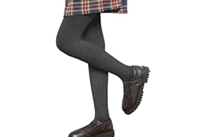 LOLANTA Girls Winter Tights Thick Fleece Lined Strechy Soft Pantyhose School Uniform