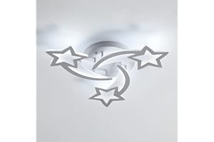 Toolight Plafonnier LED 40W 4500LM, Plafonnier Chambre Enfant 6500K Lumière Blanche, Luminaire Plafonnier Moderne Dia 53cm pour Chambre d'Enfant Salon Chambre à Coucher Cuisine