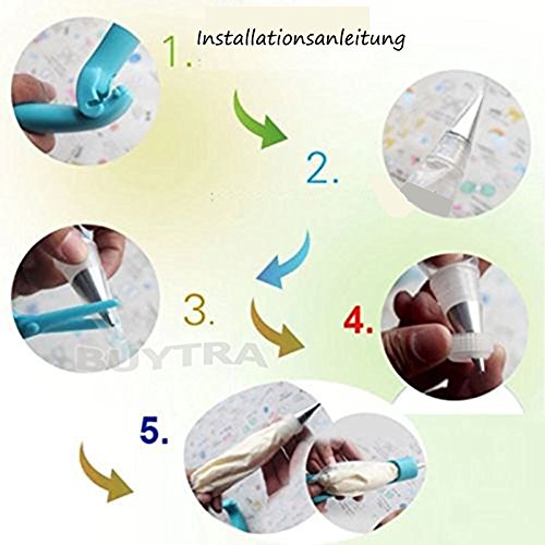 ilauke Dekorationsstift Stift-Kits Spritztüllen Spritzbeutel set Garniertülle Tüllen Blumennagel Torte Kuchen Deko Tortenspritze Dekoration Tulip Piping Antihaft Wiederverwendbare Spritzbeutel Düse Adapter Stift Pen - 7
