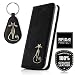 Produktbild Gold Katze 2 - Smart Magnet - Premium Vintage Ledertasche Schutzhülle Wallet Case aus Echtesleder Nubukleder Farbe Schwarz für Samsung Galaxy S8 G950