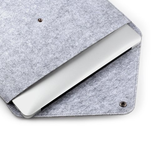 ©art&cherry Filztasche im Briefdesign für Notebooks bis 15″ hellgrau - 4