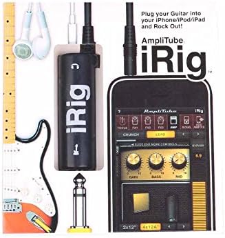 IRig Guitar Adapter Interface AmpliTube iRig guitar interface adaptor for I Pod I Pad IPhone iOS devices (Color: Black) (ios)
