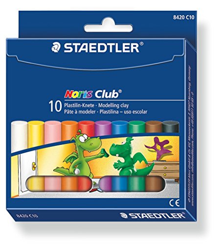 Staedtler 8420 C10 Plastilin-Knete NC (Kartonetui) 10 Stück