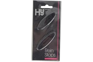 Y&H HY - Topes de goma para riendas (un par) (Tamaño Único) (Negro)