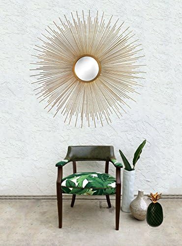 Starburst Mirror, Sunburst Mirror, Gold Metal Wall Mirror, Wall Mirror, Hollywood Regency