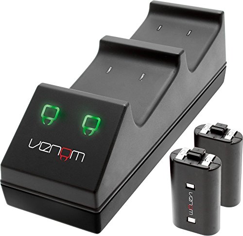 Venom Xbox One Twin Docking Station with 2 x Rechargeable Battery Packs: Black
