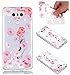 Produktbild Fanryn LG G6 Hülle,Bunte Muster Weich TPU Handy Hülle Durchsichtig Transparent Etui Cover Case Protective Shell Soft Schutzhülle Telefon Kasten für LG G6 – Rosa Pfirsichblüte