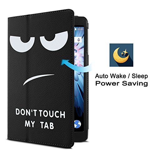 Odys Pluto 7 Hülle Case, Infiland Slim Fit Folio PU-lederne dünne Kunstleder Schutzhülle Cover Tasche für Odys Pluto 7 17,7 cm (6,98 Zoll HD IPS Display) Phablet (mit Auto Schlaf / Wach Funktion)(Große Augen) - 8