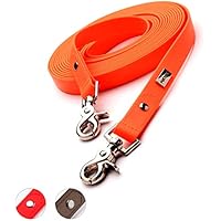 PetTec Schleppleine 5m aus Trioflex™, Orange Wetterfest, Wasserabweisend, Robuste Hundeleine