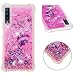 Produktbild Everainy Kompatibel für Samsung Galaxy A7 2018 Hülle Silikon Transparent 3D Flüssig Glitzer Durchsichtig Stoßstange Gummi Galaxy A7 2018 Liquid Stoßfest Hüllen Handyhülle Schutzhülle (Rosa Giraffe)