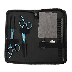 KING DO WAY Professional Salon Hair Cutting+Thinning Scissors Barber Shears Hairdressing Set Hair Tools Blue - Image 2