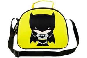 DC Comics Batman Bat Chibi-Bolsa Portamerienda 3D, Amarillo, 25.5 x 20 cm