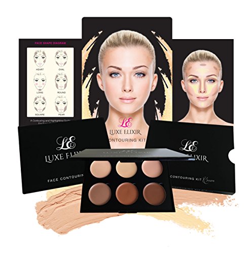 Creme Contour Kit - Premium Highlighting Kontur Kit und Kontur-Palette mit einer glatten, pigmentierten Creme- inklusive Schritt-für-Schritt Konturierungsanleitung