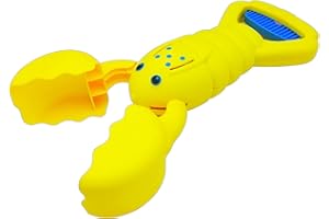 alldoro giocattolo sabbia a forma di granchio, per bambini a partire dai 3 anni, escavatore a mano per spiaggia e sabbiera, Colore Giallo, 63034