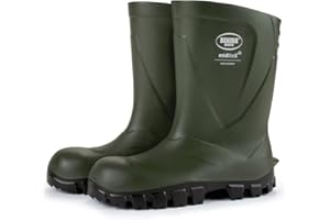 Bekina Botas para hombres antideslizantes y impermeables, sin puntera de acero, sin forro interior, hasta -20 grados, pies calientes y secos